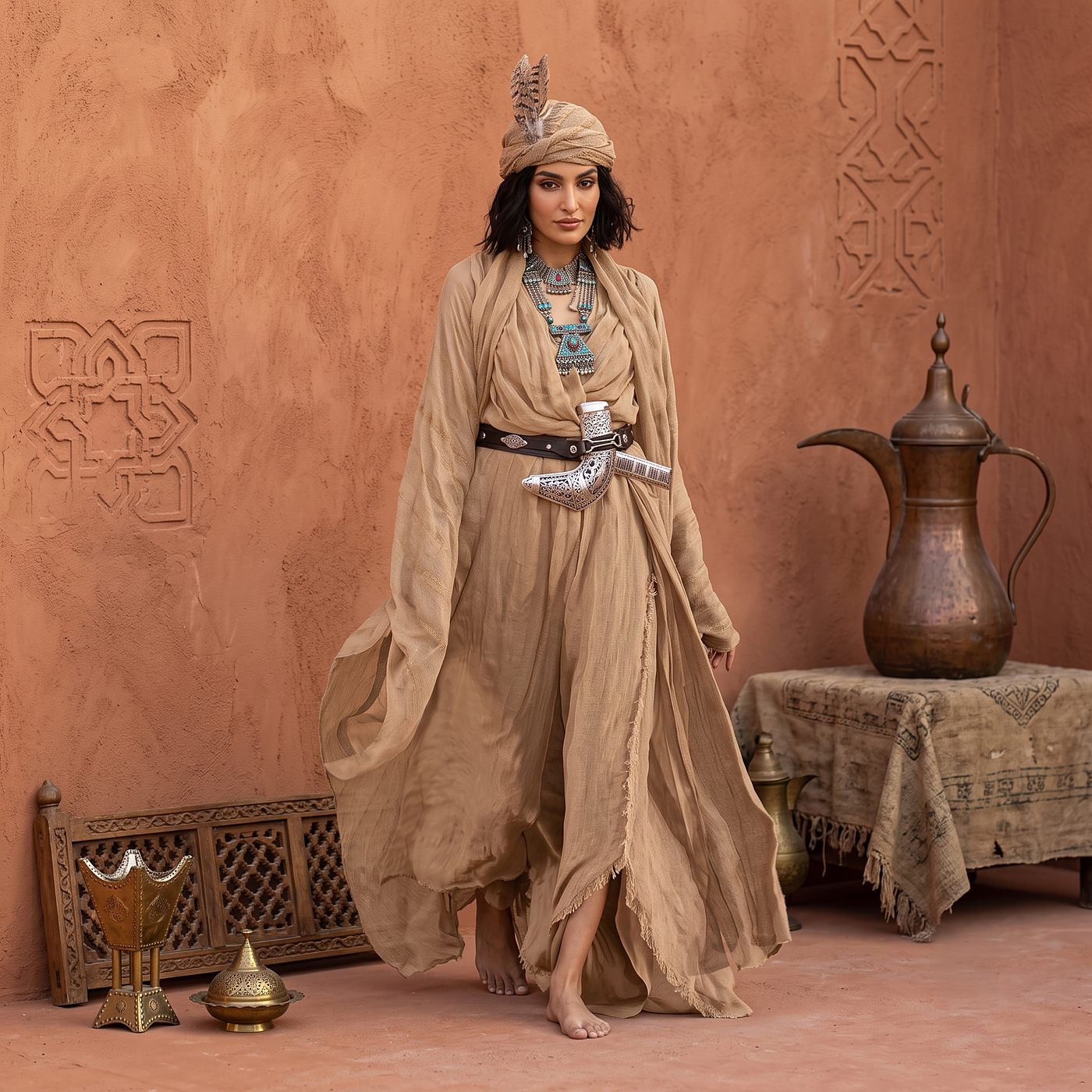 Inanna Reborn — Nadine look in beige