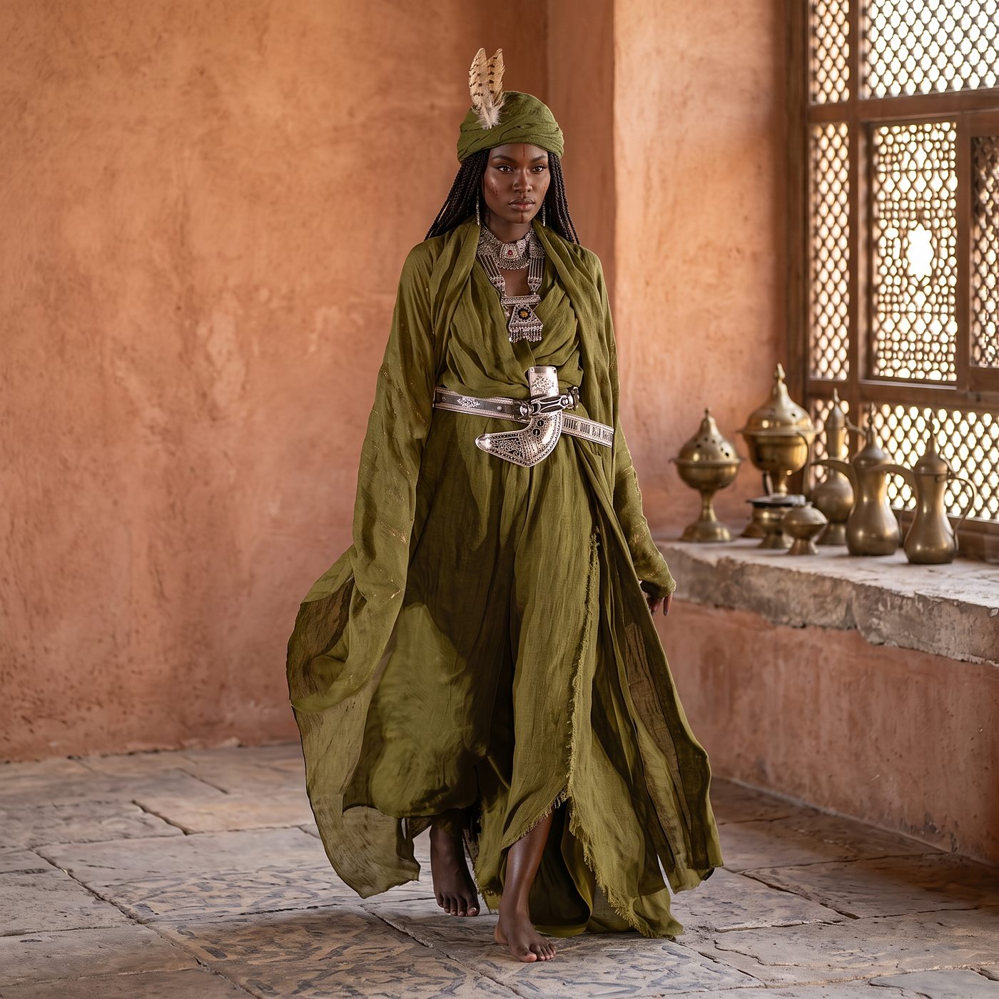 Inanna Reborn — Nadine look in olive