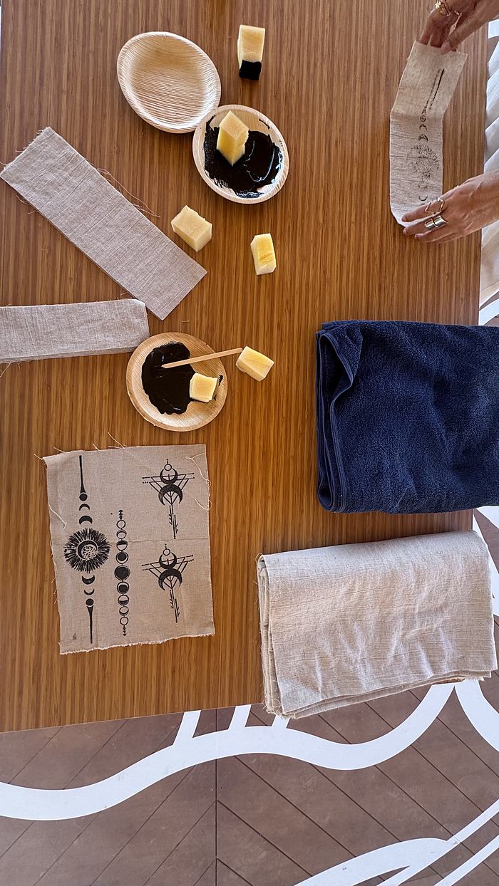 Deadstock textile print flat-lay