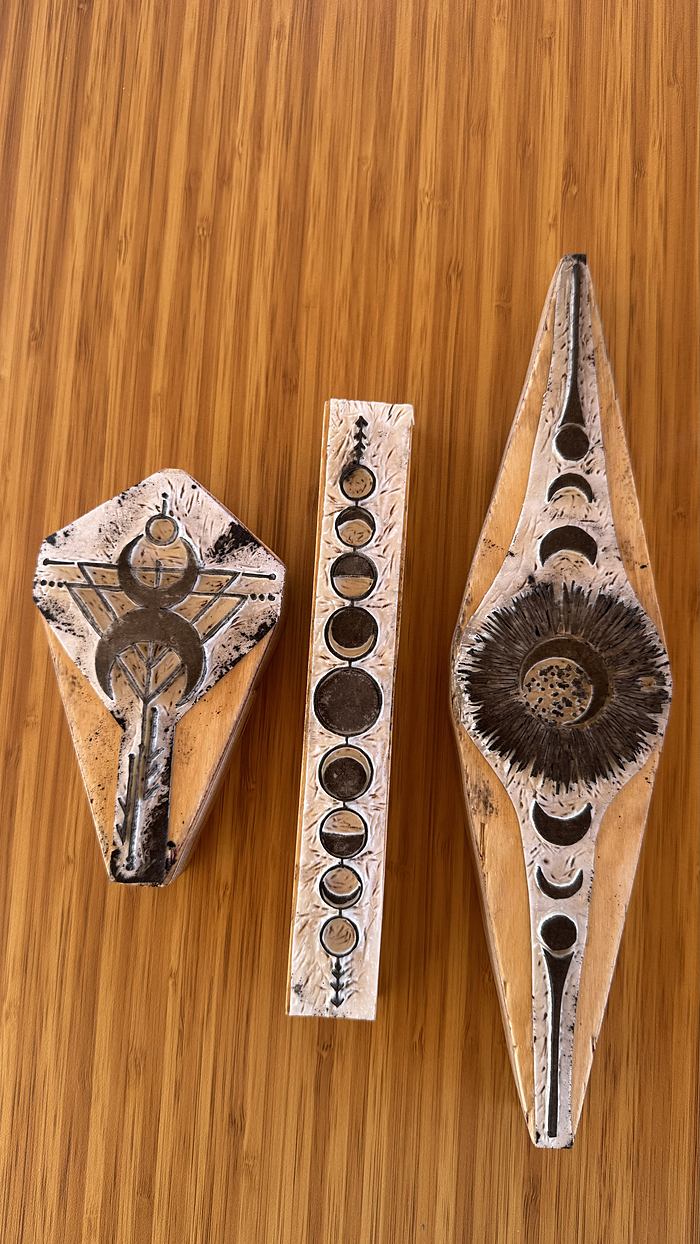 Hand-printed detail pieces
