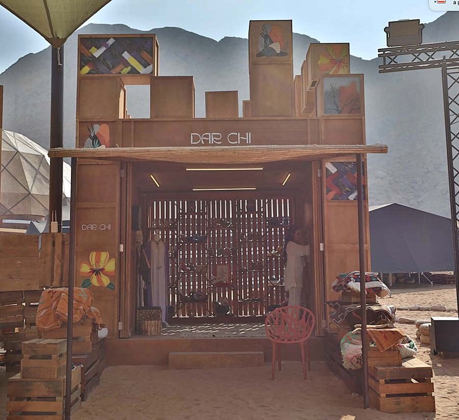 Vendor storefront built from reclaimed pallets